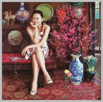 中国の女の子 Painting - 関澤珠 24 中国語